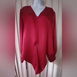 Karen Kane Red Blouse